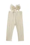 Kojenecké legíny Donsje Nanise Leggings béžová barva, hladké, 3037400