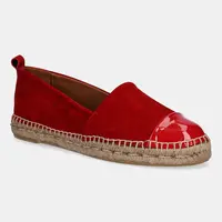 Semišové espadrilky Billi Bi červená barva, na platformě, A6700