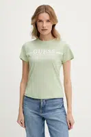Bavlněné tričko Guess zelená barva, V5GI03 I3Z14