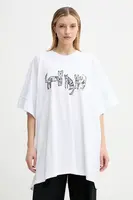 Bavlněné tričko MMC STUDIO bílá barva, TIGER