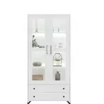 Vitrína Bergen BE2 Barva korpusu: Bílá/Bílý lesk