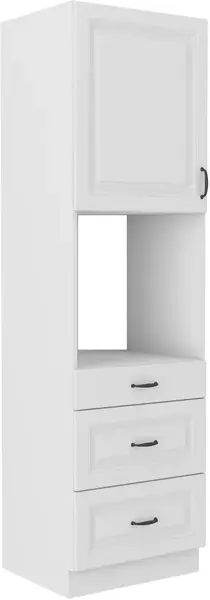 Vysoká skříňka pro vestavnou troubu Stilo 60 DPS-210 3S 1F - Premium Box Barva korpusu: Bílá, Barva dvířek: Bílá