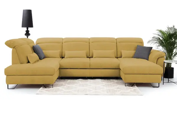 Sedací souprava Giovani do U - látka Urban Provedení: Pravá U, Nožičky: Nožičky kovové - chrom, látka: Urban 14