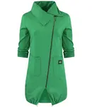 Pri Thin long sweatshirt with a diagonal zipper and a BEATA neck warmer