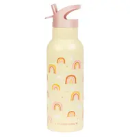A Little Lovely Company - antikorová fľaša na pitie, 500 ml - dúha