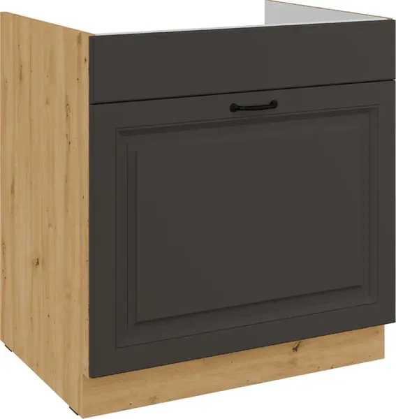 Spodní skříňka pod dřez Stilo 80 ZL 1S BB - Premium Box Barva korpusu: Dub artisan, Barva dvířek: Grafit