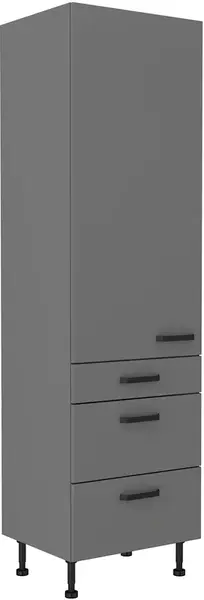 Vysoká potravinová skříňka Nessa 60 DKS-215 3S1F - Premium Box Barva korpusu: Antracit, Barva dvířek: Antracit