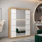 Šatní skříň Abi V4 Barva korpusu: Dub artisan, Rozměry: 150 cm, Dveře: Bílá