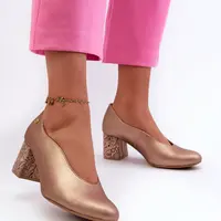 Elegantné kožené členkové topánky na podpätku Maciejka