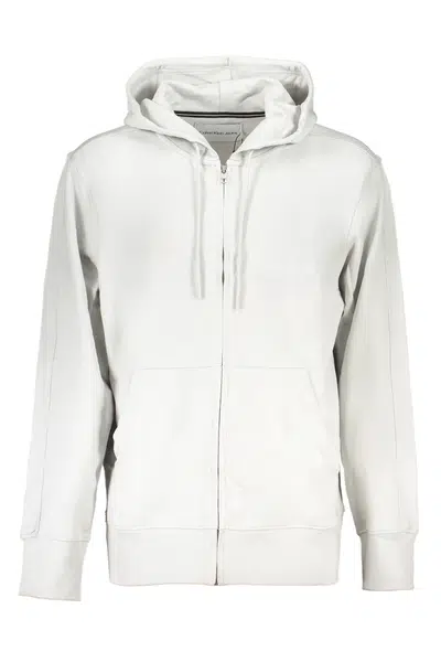 CALVIN KLEIN MEN'S GRAY ZIP SWEATSHIRT