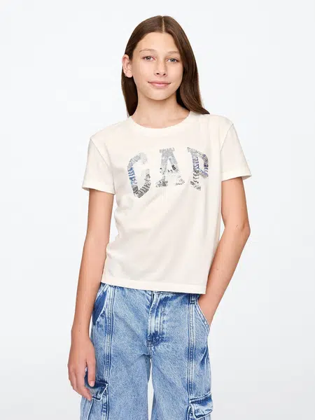 GAP Children's T-shirt with sequin logo - Girls