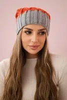 Kesi Čapica s fleece Milano K203 ryšavka + sivá