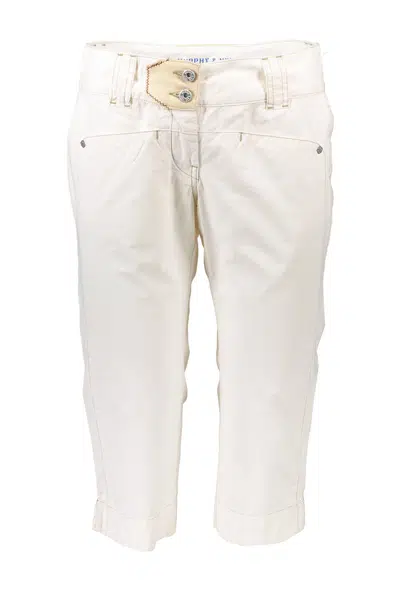 MURPHY & NYE WOMEN'S WHITE BERMUDA TROUSERS