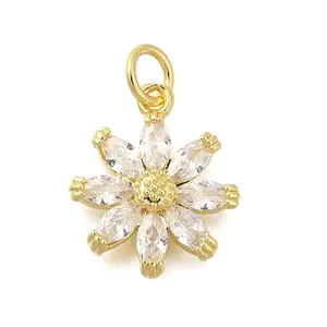 Rack Plating Brass Micro Pave Cubic Zirconia Pendants
