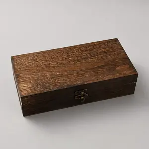 Wooden Packing Boxes with Hinged Lid and Clasps