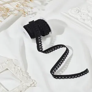 10 Yards Polyester Elastic Flower Lace Ribbons