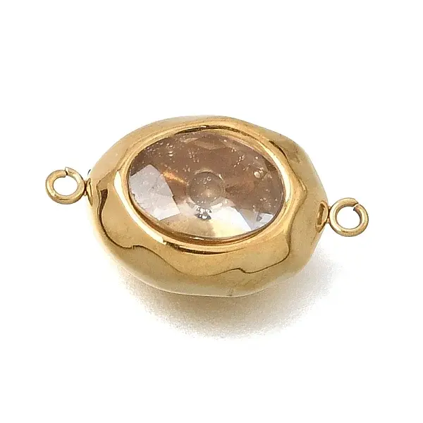 304 Stainless Steel & Cubic Zirconia Connector Charms