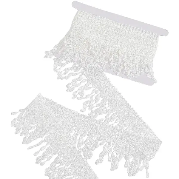 5 Yards Polyester Teardrop Tassel Lace Trim