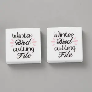 Square Food Grade Eco-Friendly Silicone Focal Beads