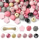 DIY Animal Cattle Theme Wooden Beaded Keychain Making Kits