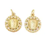 Religion Brass Micro Pave Clear Cubic Zirconia Pendants