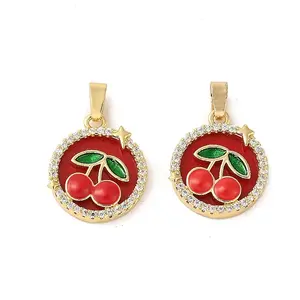 Rack Plating Brass Micro Pave Cubic Zirconia Pendants