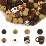 35Pcs 8 Styles Silicone Focal Beads