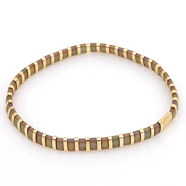 Bohemian Glass Seed Beaded Stretch Bracelets