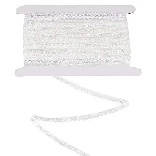 30 Yards Nylon Elastic Wavy Edged Flower Lace Ribbon