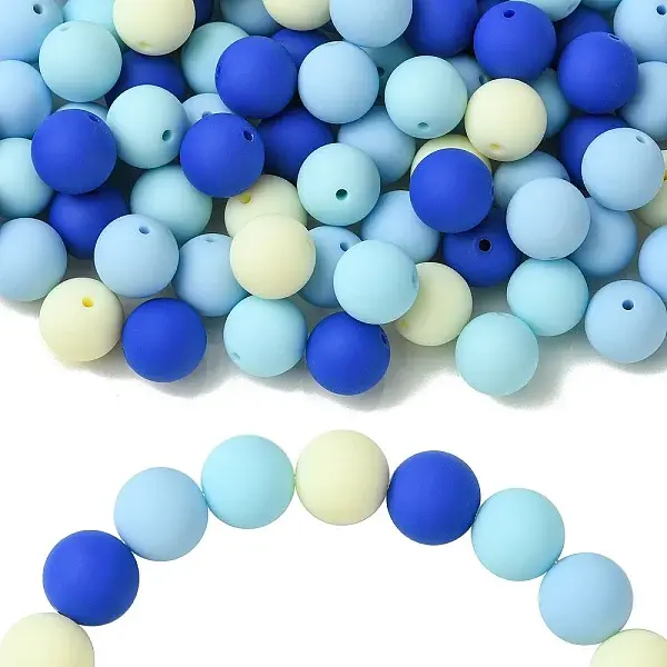 Rubberized Style Opaque Acrylic Beads