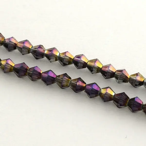 Electroplate Glass Bead Strands