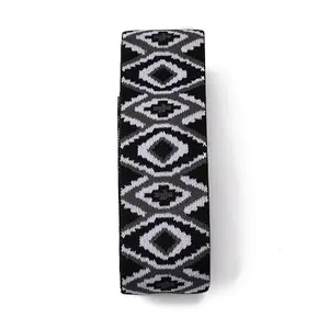 Ethnic Style Embroidery Flat Polyester Elastic Cord/Band