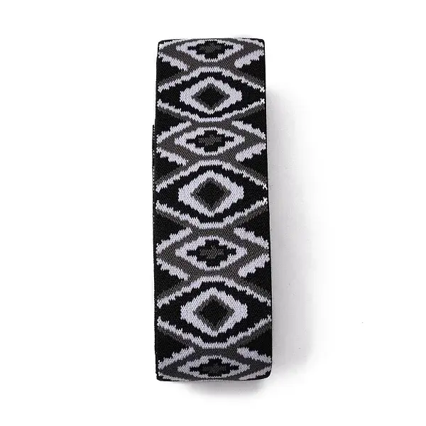 Ethnic Style Embroidery Flat Polyester Elastic Cord/Band