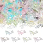 350Pcs 7 Colors Glitter Powder Resin Cabochons