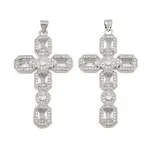 Brass Micro Pave Cubic Zirconia Pendants