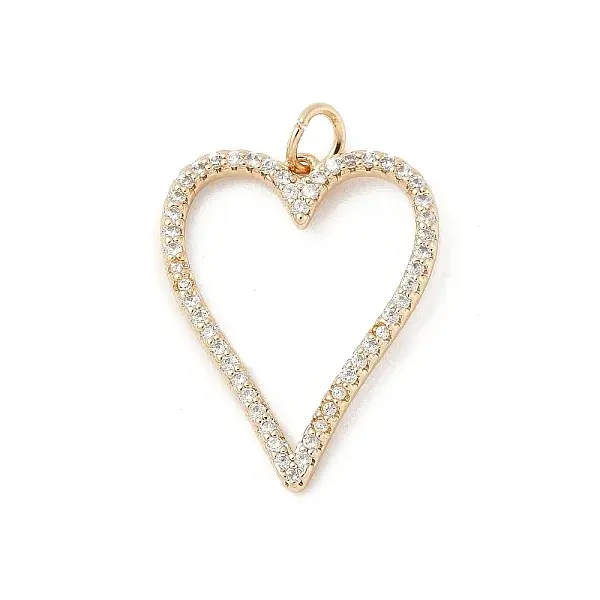 Brass Micro Pave Cubic Zirconia Pendants