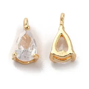 Brass with Clear Glass Pendants
