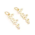 Brass Micro Pave Cubic Zirconia Pendants