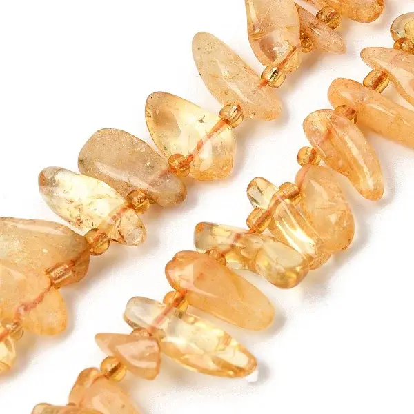 Heated Natural Citrine Beads Strands