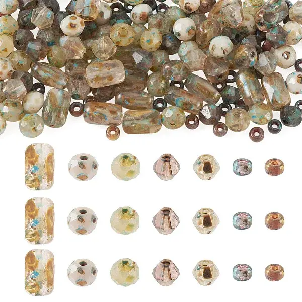 140Pcs 7 Styles Glass Seed Beads Sets