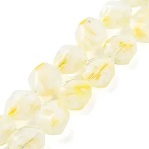 Handmade Gold Sand Lampwork Beads Strands