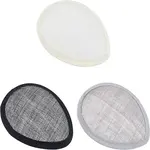 3Pcs 3 Colors Linen Teardrop Fascinator Hat Base for Millinery
