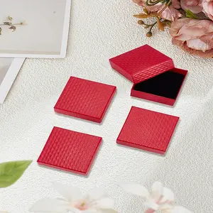 Diamond Textured Cardboard Paper Jewelry Ring Packaging Boxes