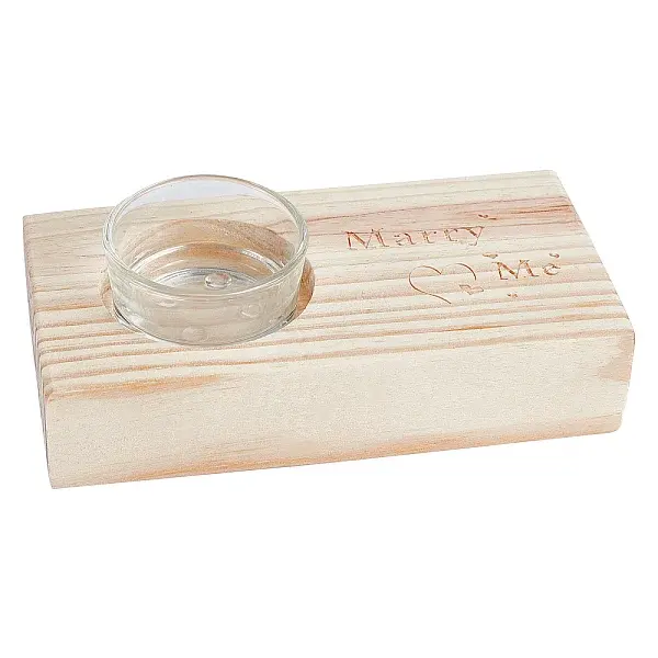 Natural Pine Wood Candle Holder
