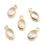 Eco-Friendly Brass with Glass Pendants