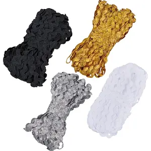 50M 4 Colors Wave Bending Fringe Trim