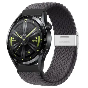 BStrap Elastic Nylon 2 remienok na Huawei Watch 3 / 3 Pro, space ash