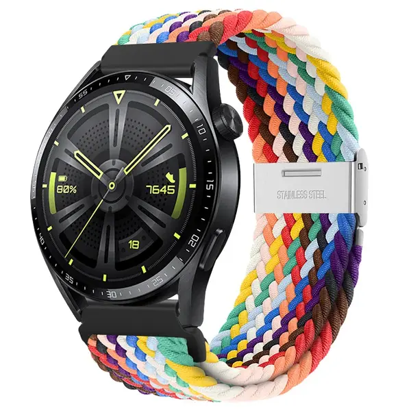 BStrap Elastic Nylon 2 remienok na Xiaomi Amazfit Stratos 2/2S/3, rainbow