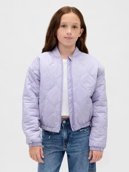 GAP Dětská prošívaná nepromokavá bunda PrimaLoft® - Holky