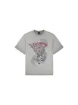 Ed Hardy Tričko  sivá / kamenná / tmavočervená
